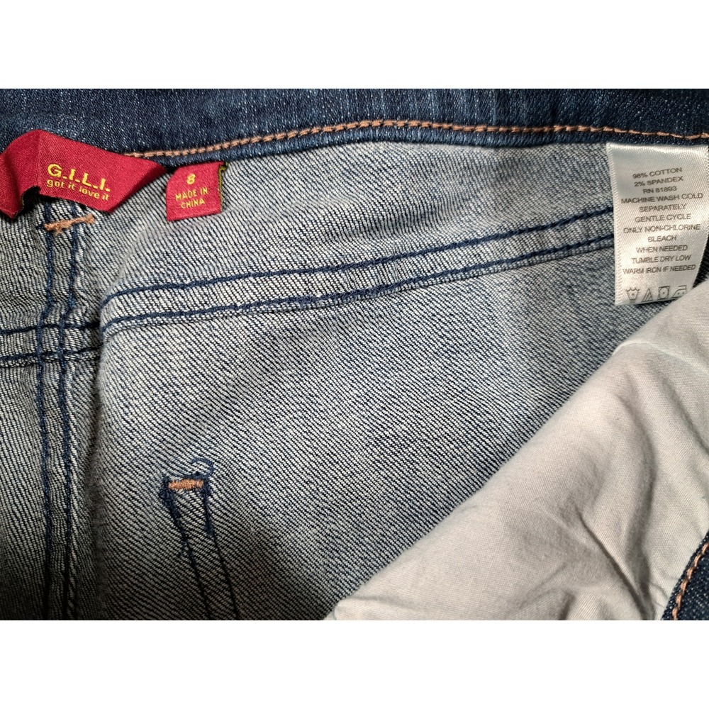 G.I.L.I. Got It Love‎ It Womens Bootcut Jeans Dark Wash Stretch Denim Size 8 - Picture 4 of 8